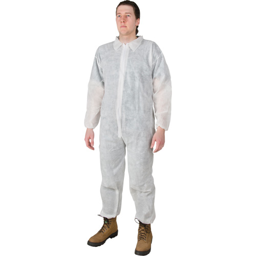 Combinaisons, 4T-Grand, Blanc, Polypropyl&egrave;ne Absolute Business Supply