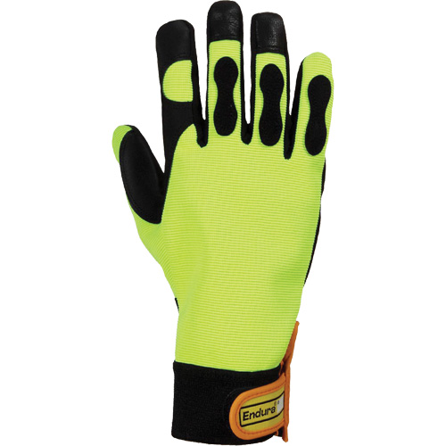 Gants pour scie &agrave; chaîne haute visibilit&eacute; Endura, Taille Grand/9, Paume Ch&egrave;vre Absolute Business Supply
