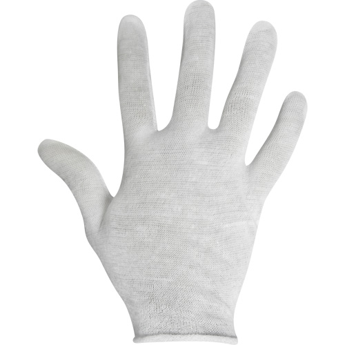 Gants d'inspection, Coton, Poignet Non ourl&eacute;, T-Grand Absolute Business Supply