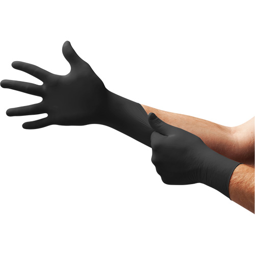 MidKnight&reg; Exam Gloves, Small, Nitrile, 4.7-mil, Powder-Free, Black, Class 2 Absolute Business Supply