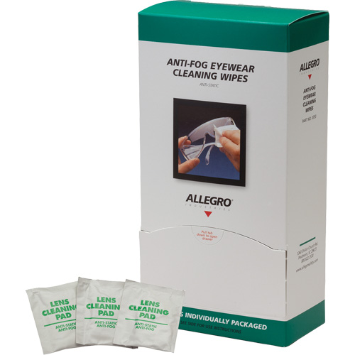 ALLEGRO INDUSTRIES Eyewear Cleaning Wipes, 5" x 8", Pack Of 100 Absolute Business Supply