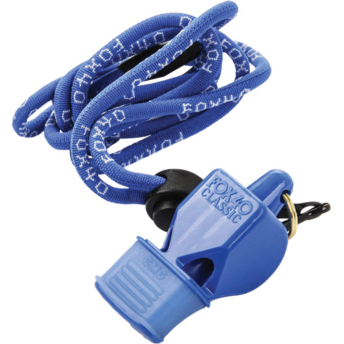 Classic Blue Whistle with Lanyard Absolute Business Supply
