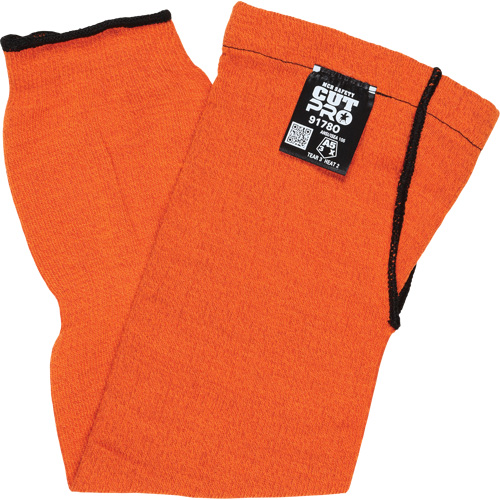 Manches Memphis avec trou pour le pouce, Kevlar, 18", ASTM ANSI niveau A5, Orange Absolute Business Supply