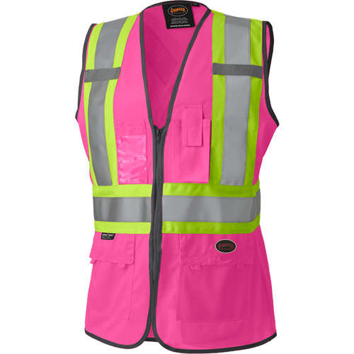 139PK Veste de s&eacute;curit&eacute; pour femme, Rose, T-petit, Polyester Absolute Business Supply