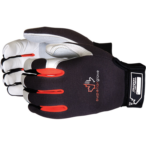 Clutch Gear&reg; Mechanic's Gloves, Grain Leather/Split Leather Palm, Size Small Absolute Business Supply