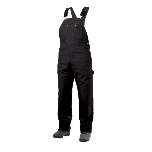 Unlined Duck Overalls, Men's, Large, Black Absolute Business Supply