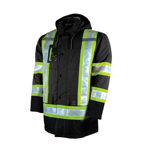 Parka de s&eacute;curit&eacute; doubl&eacute;, Noir, Grand Absolute Business Supply