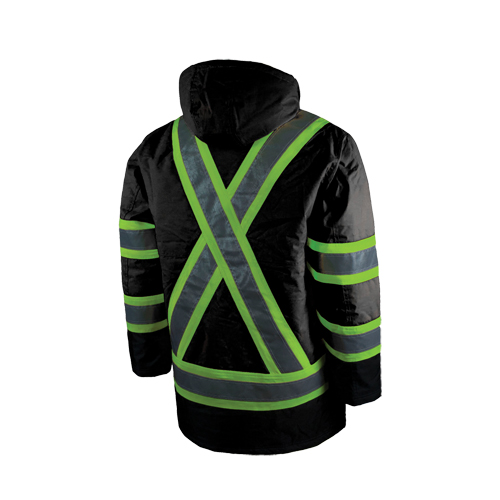 Parka de s&eacute;curit&eacute; doubl&eacute;, Noir, Grand Absolute Business Supply