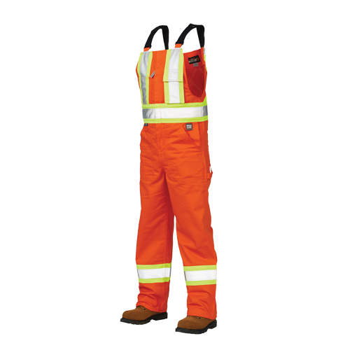 Unlined Safety Overalls, Poly-Cotton, Large, High Visibility Orange Absolute Business Supply