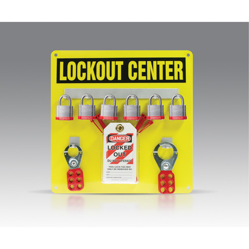 Hanger Board Kit, Laminated Steel Padlocks, 6 Padlock Capacity, Padlocks Included Absolute Business Supply