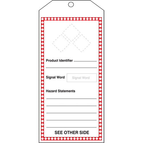 Tr&egrave;s grande &eacute;tiquette SGH, Papier cartonn&eacute;, 3-7/8" la x 8-1/2" h, Anglais Absolute Business Supply