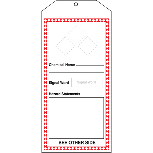 Tr&egrave;s grandes &eacute;tiquettes SGH, Papier cartonn&eacute;, 3-7/8" la x 8-1/2" h, Anglais Absolute Business Supply