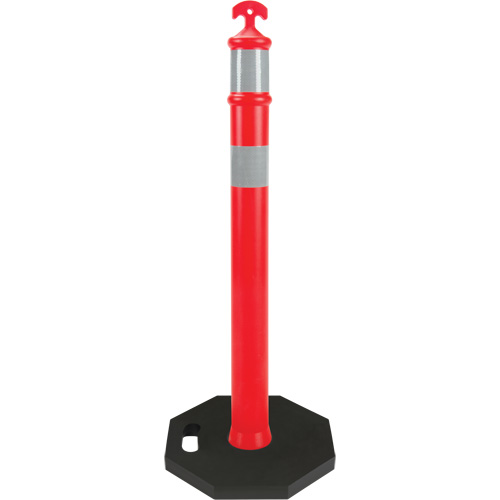 High-Visibility Delineator Post, 42" H, Orange Absolute Business Supply