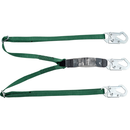V-Series Lanyard, 6', Snap Hook Center, Snap Hook Leg Ends, Polyester Absolute Business Supply