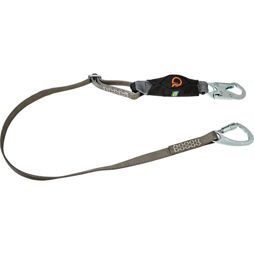 V-Series Tie-Back Lanyard, 6', Carabiner Center, Snap Hook Leg Ends, Polyester Absolute Business Supply