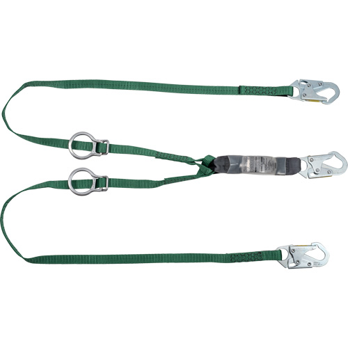 V-Series Tie-Back Lanyard, 6', Snap Hook Center, Snap Hook Leg Ends, Polyester Absolute Business Supply