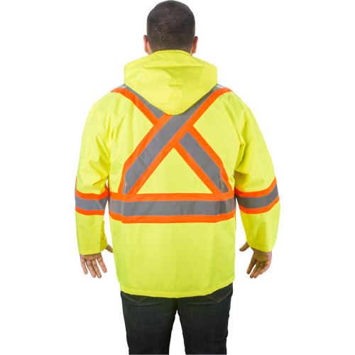 Imperm&eacute;able RZ1000, Polyester, Petit, Jaune lime haute visibilit&eacute; Absolute Business Supply