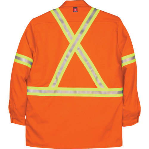 Chemise de travail industrielle Westex UltraSoft, Moyen (grande taille), Orange Absolute Business Supply