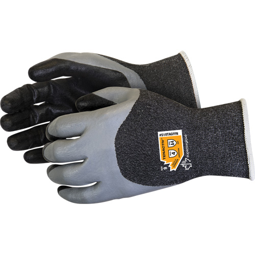 Gants &agrave; double trempage r&eacute;sistants aux coupures, Taille 5, Calibre 18, Rev&ecirc;tement Mousse de nitrile, Enveloppe en TenActiv, ASTM ANSI niveau A4 Absolute Business Supply