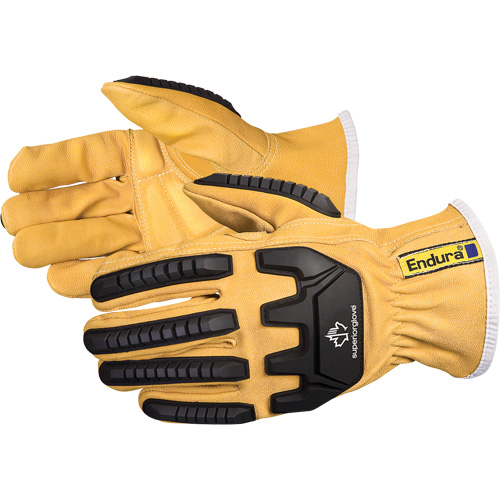 Endura&reg; Anti-Impact Driver's Gloves, Small, Grain Goatskin Palm Absolute Business Supply
