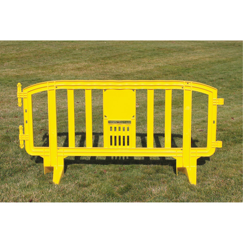 Barricade Movit, Emboîtables, 78" lo x 39" h, Jaune Absolute Business Supply