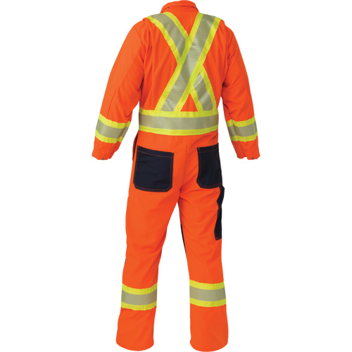 Combinaison ind&eacute;chirable, Petit, Orange haute visibilit&eacute; Absolute Business Supply