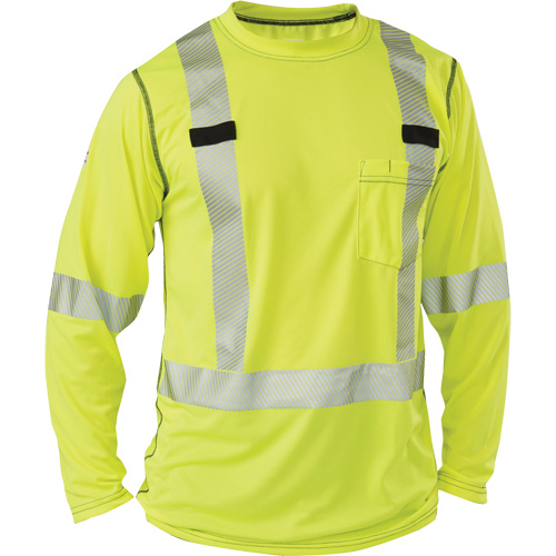 T-shirt &agrave; manches longues haute visibilit&eacute; Polartec Power Grid, Polyester, 2T-Grand, Jaune lime haute visibilit&eacute; Absolute Business Supply