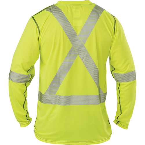 T-shirt &agrave; manches longues haute visibilit&eacute; Polartec Power Grid, Polyester, 2T-Grand, Jaune lime haute visibilit&eacute; Absolute Business Supply
