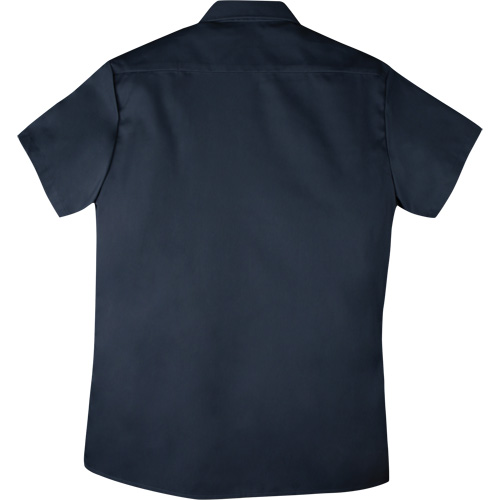 Twill Short-Sleeved Work Shirt with Snap, Men's, Small, Navy Blue Absolute Business Supply