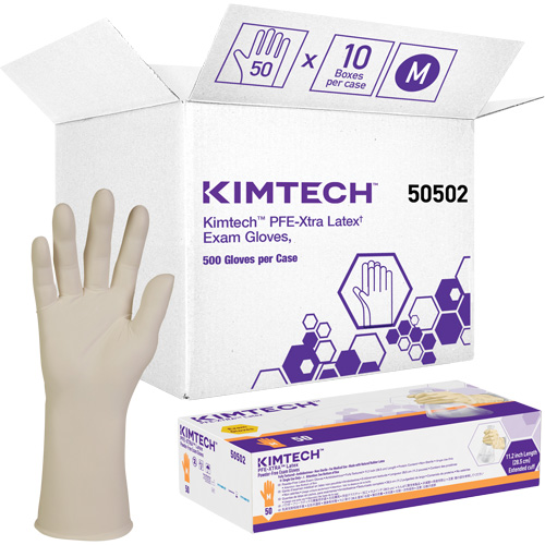 Kimtech XTRA-PFE Medical Gloves, Medium, Latex, 6-mil, Powder-Free, White, Class 2 Absolute Business Supply