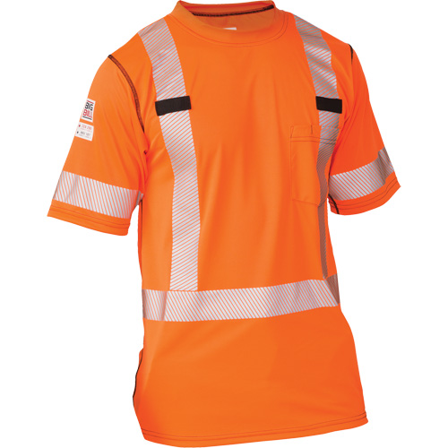 T-shirt &agrave; manches courtes haute visibilit&eacute; Polartec Power Grid, Polyester, T-Grand (grande taille), Orange Absolute Business Supply