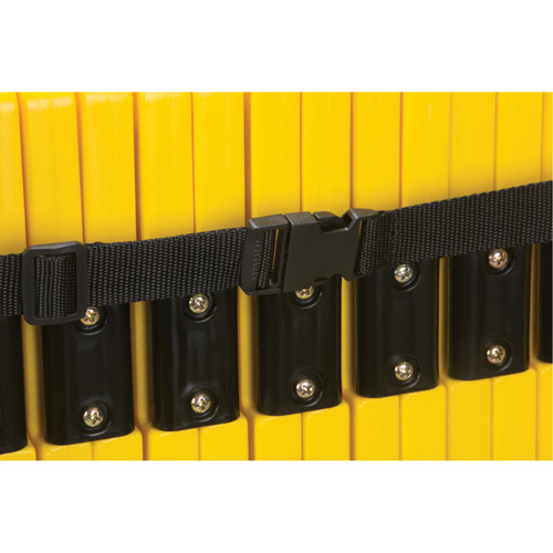 Portable Mobile Barrier, 40" H x 13' L, Yellow Absolute Business Supply