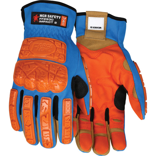Gants antichocs Forceflex, Moyen, Paume en Synth&eacute;tique, Poignet &agrave; enfiler Absolute Business Supply