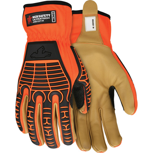 Gants antichocs UltraTech, Moyen, Paume en Cuir fleur, Poignet &agrave; enfiler Absolute Business Supply