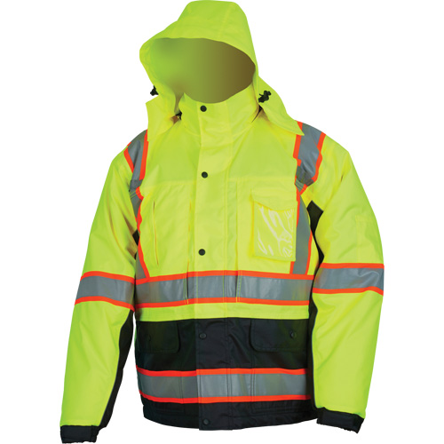 Veste isol&eacute;e haute visibilit&eacute;, Polyester/Polyur&eacute;thane, Jaune lime haute visibilit&eacute;, Petit Absolute Business Supply