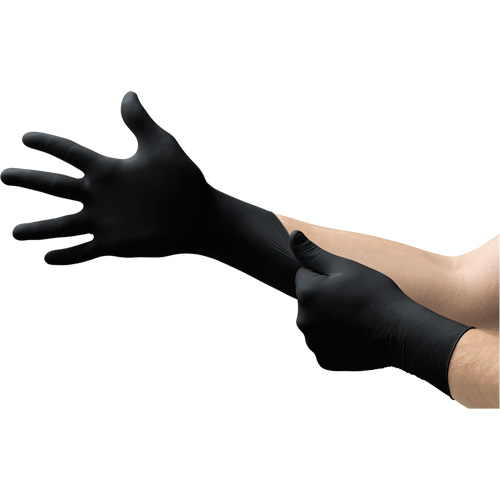 Onyx&reg; Gloves, Small, Nitrile, 3.5-mil, Powder-Free, Black Absolute Business Supply