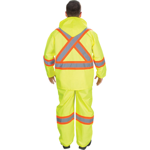 RZ1000 Rain Suit, Polyester, Small, High Visibility Lime-Yellow Absolute Business Supply
