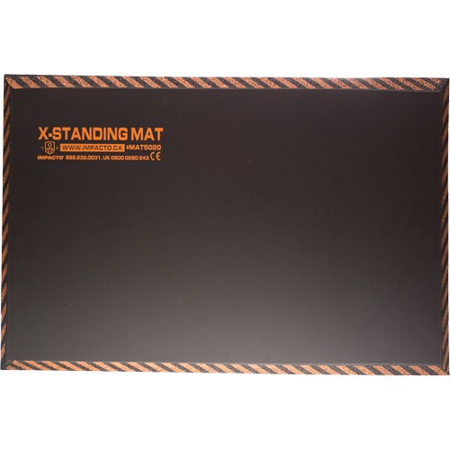 Tapis anti-fatigue pour travail debout, Lisse, 16" x 28" x 1", Noir, Caoutchouc Absolute Business Supply