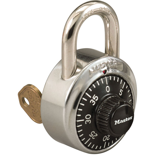Cadenas de s&eacute;rie 1525 avec cl&eacute; de contr&ocirc;le en option, Acier inoxydable, Largeur de 1-7/8" Absolute Business Supply