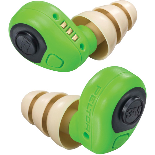 Peltor Electronic Earplugs, Uncorded, Pair - Plastic Case, 23 dB NRR, Large/Medium/Small Absolute Business Supply