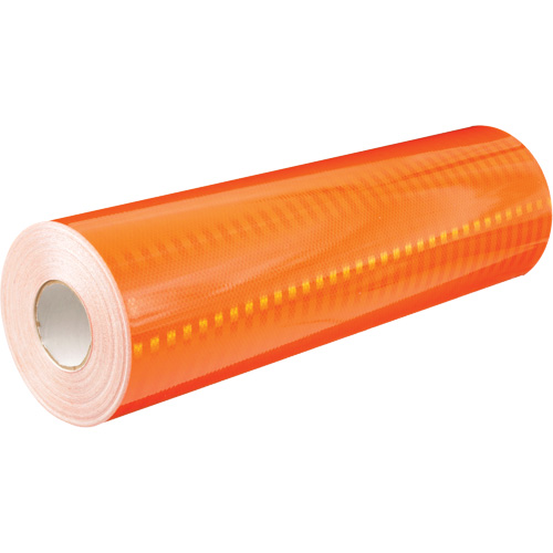Feuille de rev&ecirc;tement de barricade prismatique de qualit&eacute; &agrave; haute intensit&eacute;, 2" la x 150' lo, 19 mils, Orange Absolute Business Supply