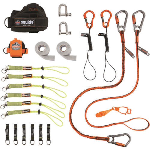 Trousse de longes de fixation d'outils pour monteurs de charpentes m&eacute;talliques et poseurs d'acier 3186 Squids Absolute Business Supply