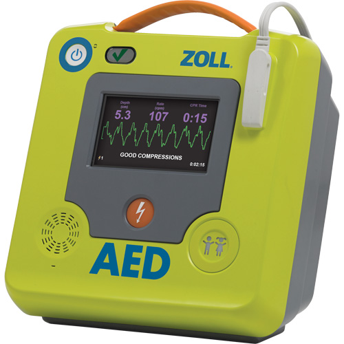 D&eacute;fibrillateur AED 3 BLS pour secouristes professionnels, Semi-automatique, Français, Classe 4 Absolute Business Supply