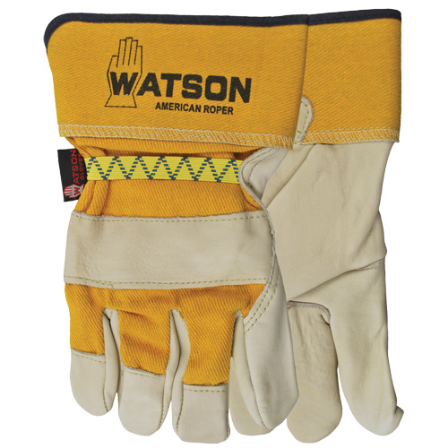 Gants pour cordeur American, Grand, Paume Cuir fleur de vache, Doubleure Coton Absolute Business Supply