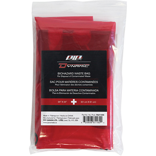Dynamic Hazardous Waste Bags, Infectious Waste, 24" L x 24" W, 12 microns Absolute Business Supply