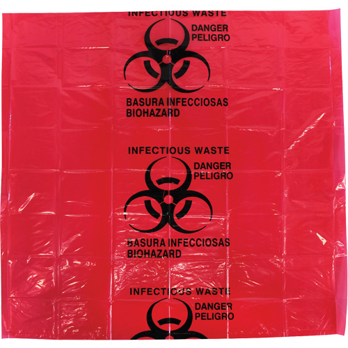 Dynamic Hazardous Waste Bags, Infectious Waste, 24" L x 24" W, 12 microns Absolute Business Supply