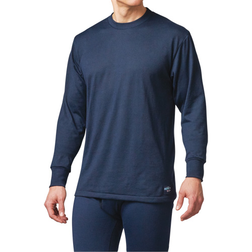FR Base Layer Long Sleeve T-Shirt, Small, Navy Blue Absolute Business Supply