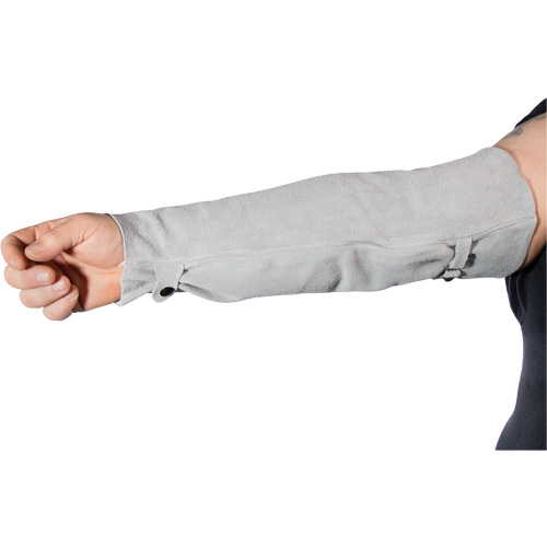 Manches r&eacute;sistantes &agrave; la chaleur pour soudeur, 18" lo, Gris perle Absolute Business Supply