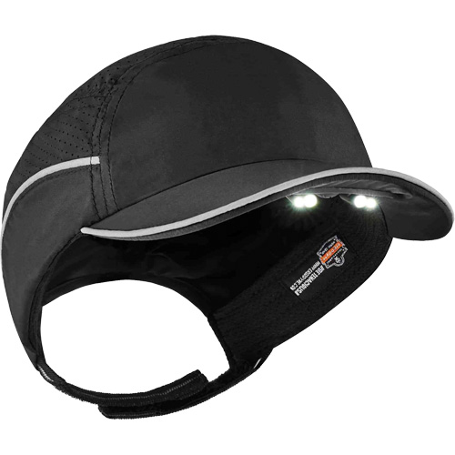 Skullerz&reg; 8965 Lightweight Bump Cap Hat with LED Lighting, Black Absolute Business Supply