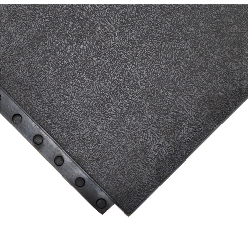 Tapis antifatigue 24/Seven Locksafe, Lisse, 3' x 3' x 5/8", Noir, Caoutchouc naturel Absolute Business Supply